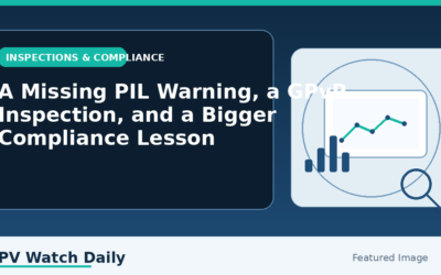 A Missing PIL Warning, a GPvP Inspection, and a Bigger Compliance Lesson