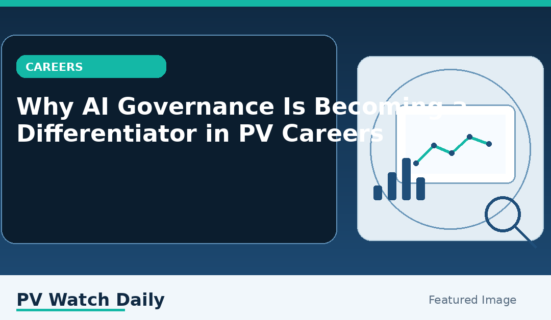 Why AI Governance Is Becoming a Differentiator in PV Careers