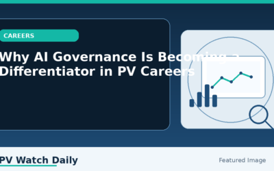 Why AI Governance Is Becoming a Differentiator in PV Careers