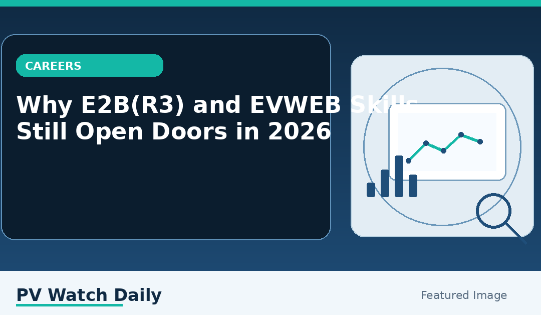 Why E2B(R3) and EVWEB Skills Still Open Doors in 2026