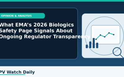 What EMA’s 2026 Biologics Safety Page Signals About Ongoing Regulator Transparency