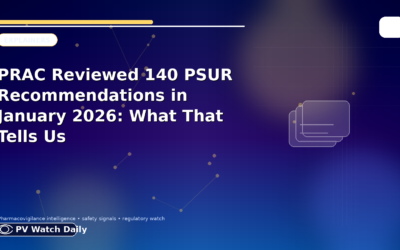 PRAC Reviewed 140 PSUR Recommendations in January 2026: What That Tells Us