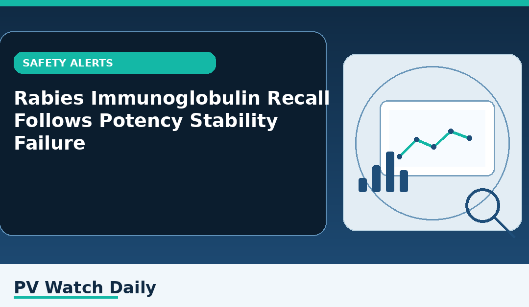 Rabies Immunoglobulin Recall Follows Potency Stability Failure
